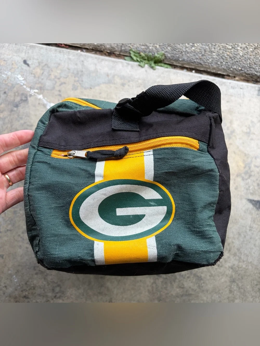 Vintage 90s Green Bay Packers NFL Football Gym Bag